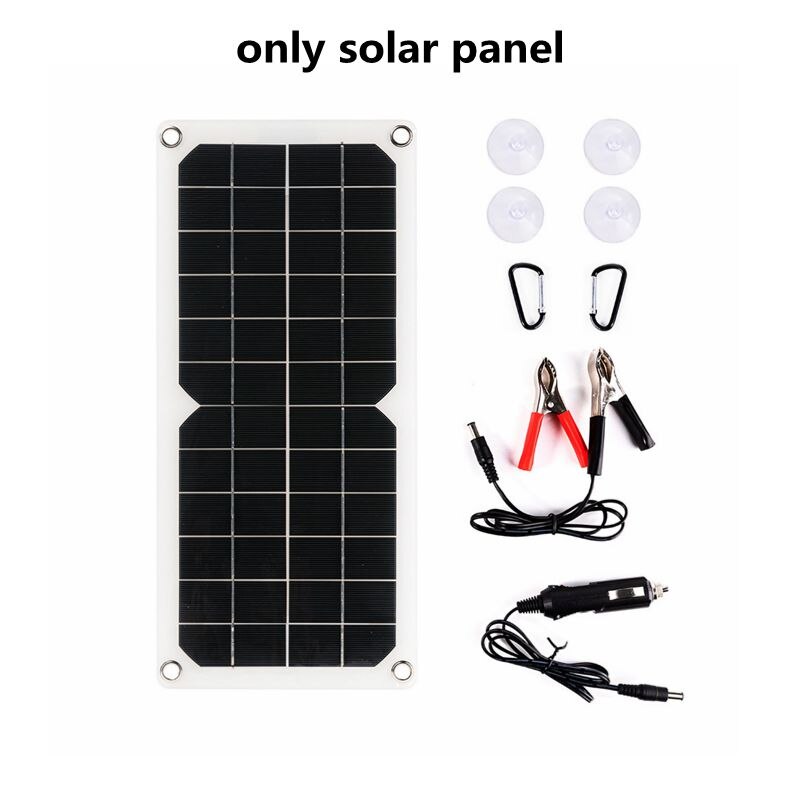 30W Portable Solar Panel Kit 12V /5V USB Power Polycrystalline Solar Cells Phone Charger Outdoor Cycle Camping Hiking for Travel: only solar panel