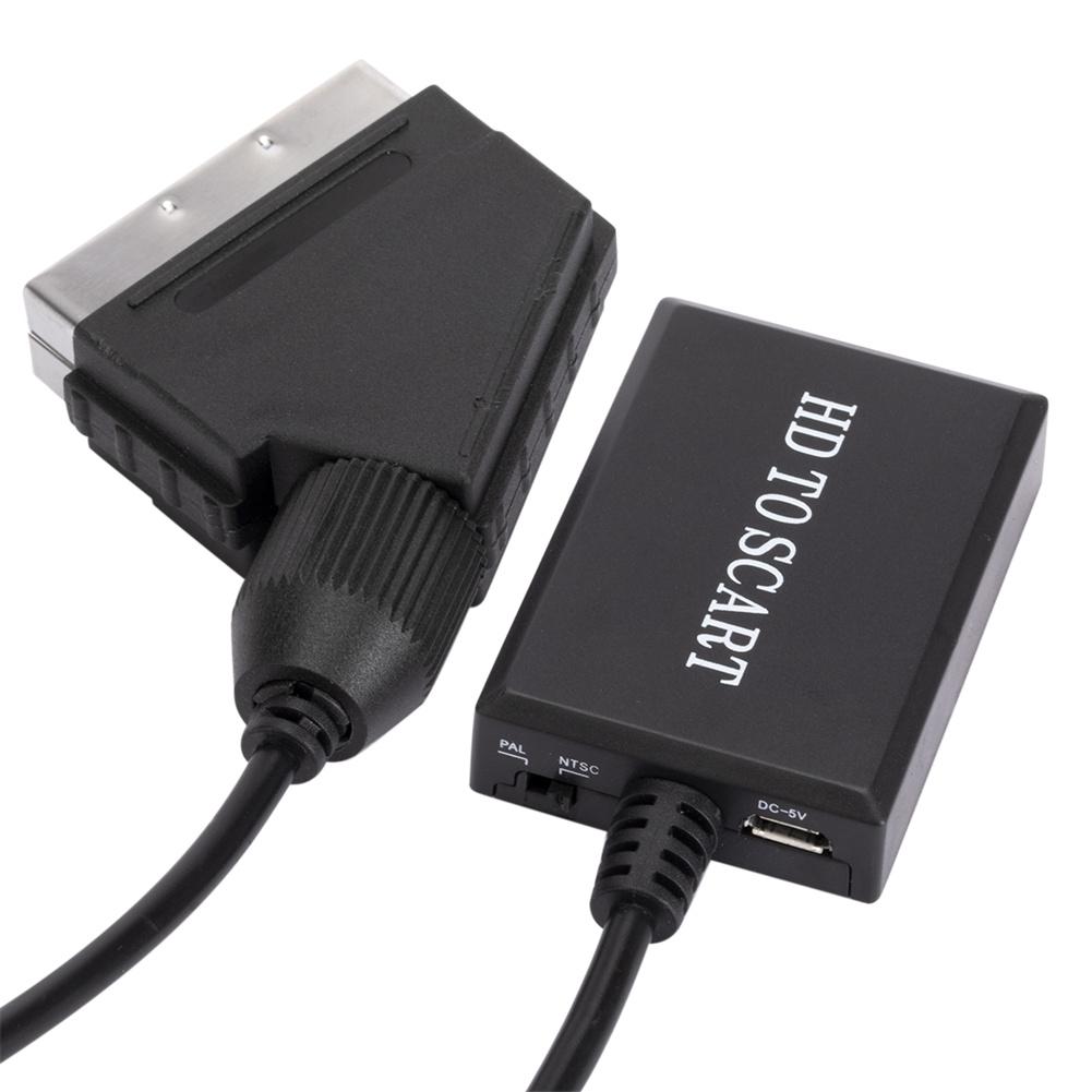 Hd 1080p Hdmi-compatible Input To Scart Video Output Audio Converter Adapter Compatible For Crt Tv Vhs Video Recorder