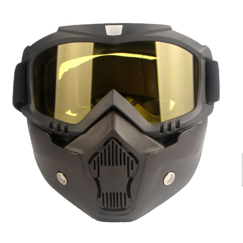 Mænd kvinder ski snowboard maske snescooter skibriller vindtæt motorcykel ansigtsmaske briller sikkerhedsbriller med mund: 01