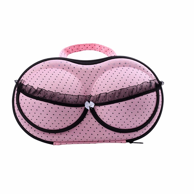 #39 mesh ondergoed bh opbergdoos reis draagbare lingerie organizer bh-doos ruimtebesparende ondergoeddoos: Roze
