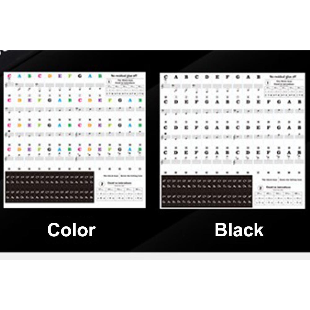 Transparent detachable music decal notes piano keyboard stickers 54/61 or 88-key electronic piano piano spectrum sticker symbol