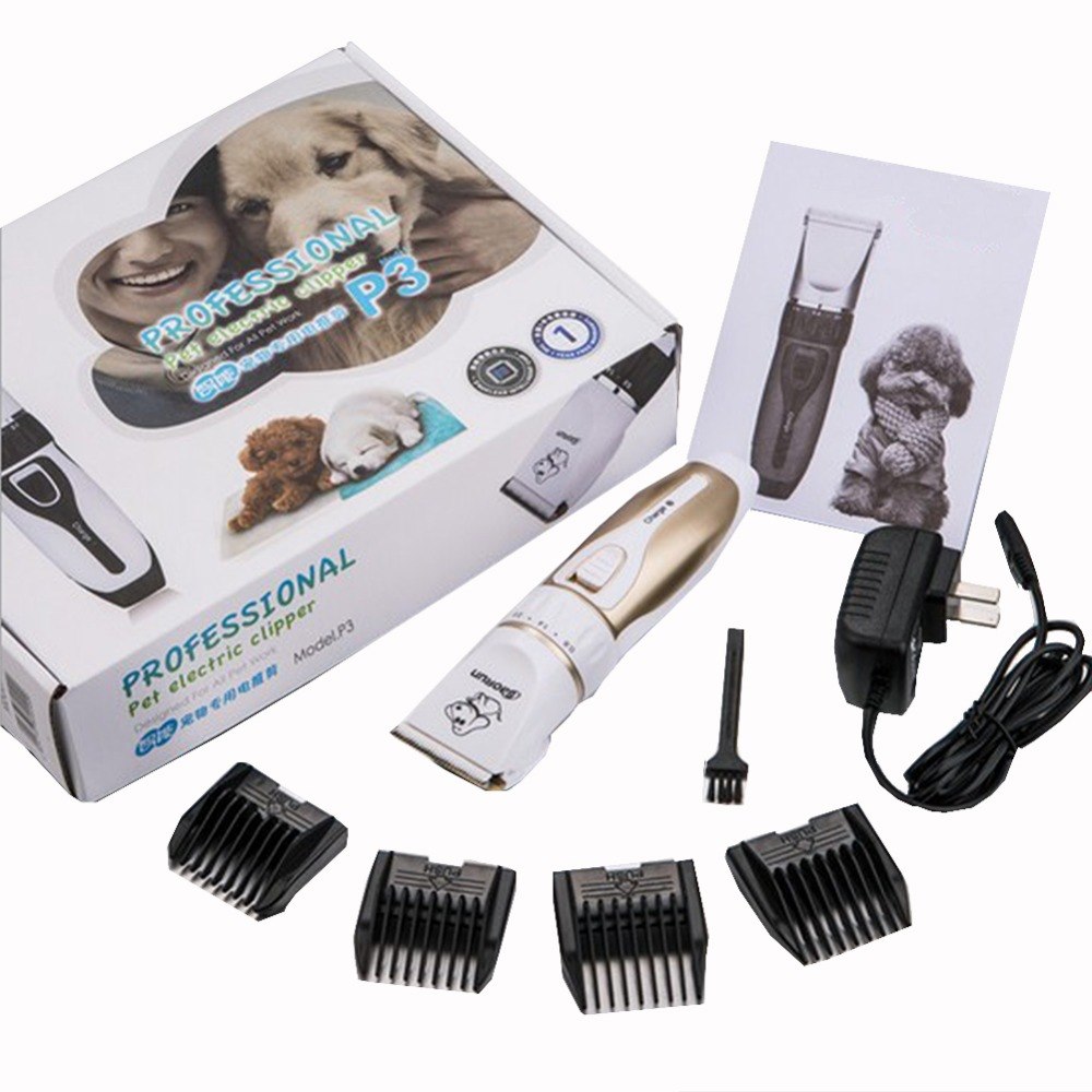 Professionele Elektrische Hond Haar Clipper Cutter Oplaadbare Pet Kat Hond Haar Trimmer Met Grooming Scheerapparaat Set Huisdier Kapsel Machine