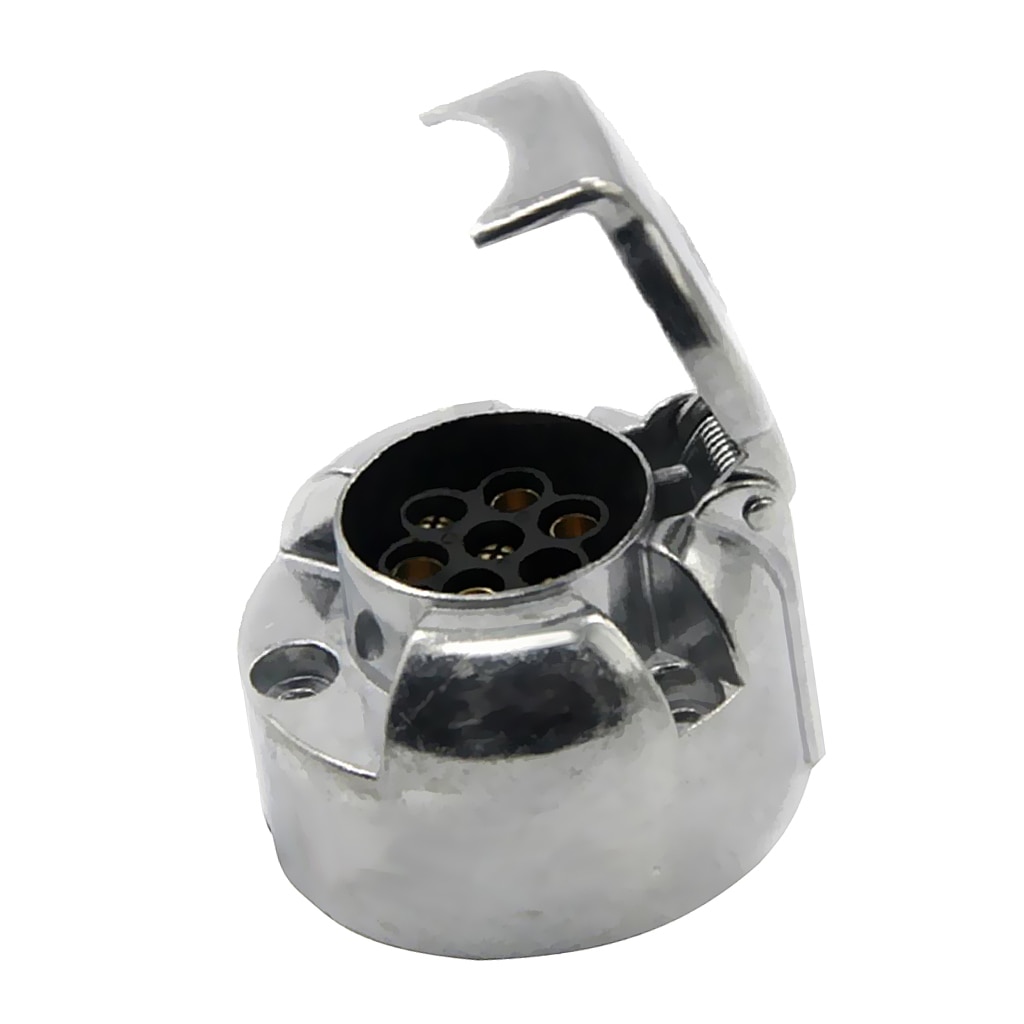 Replacement 7Pins Trailer Plug Round Wiring Lights Tow Caravan Truck RV 12V