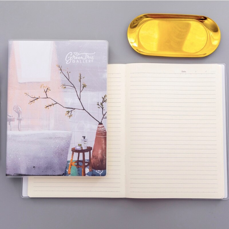 b5 super thick plastic cover notebook 16k student pvc plastic cover notebook Korea fresh and simple notebook stationery