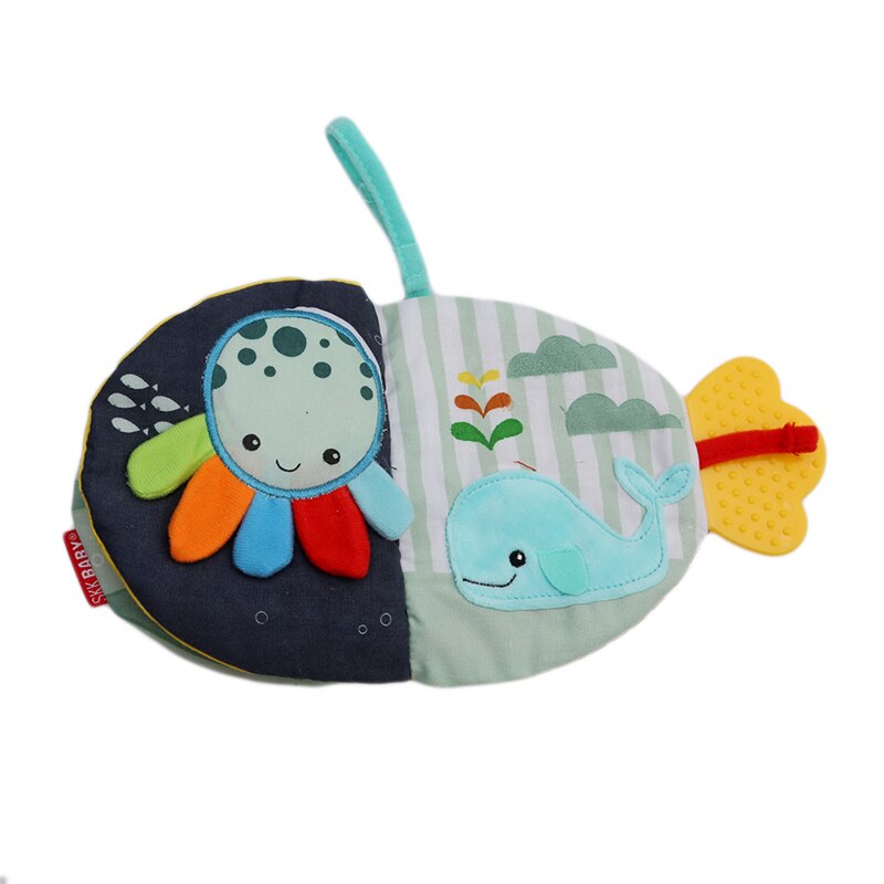 Tiere Fisch Weichen Tuch Spaß Buch Baby Intelligenz Entwicklung BB Sounds Lernen Bild Erkennen Ruhig Buch Rassel Spielzeug