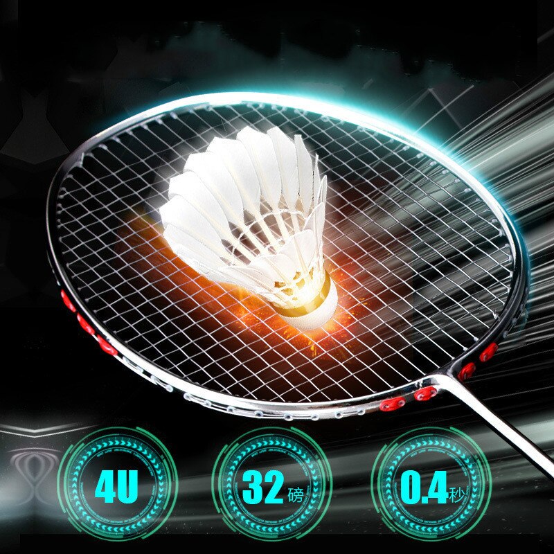Carbon Badminton Racket Ultra-light 4U Badminton Racket Single Shot Competition Men And Women Training Racket -40
