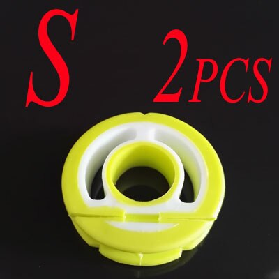 2PCS Round Silicone Line Holders Fishing Tool Main Line Leader Rig Storage Tackle: 2pcs   S