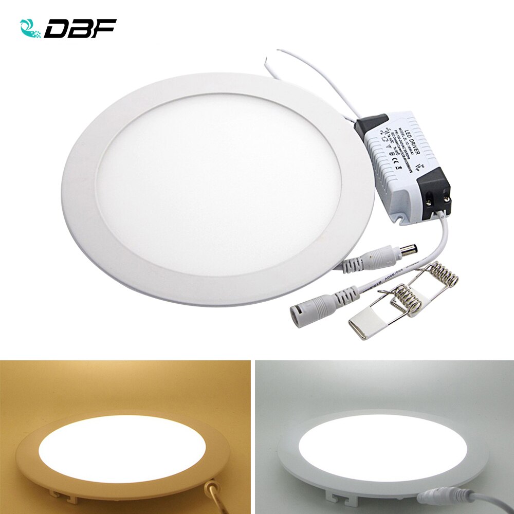 [DBF]Ultra Thin 3W 4W 6W 9W 12W 15W LED Surface Ceiling Recessed Grid Downlight / Round Panel Light