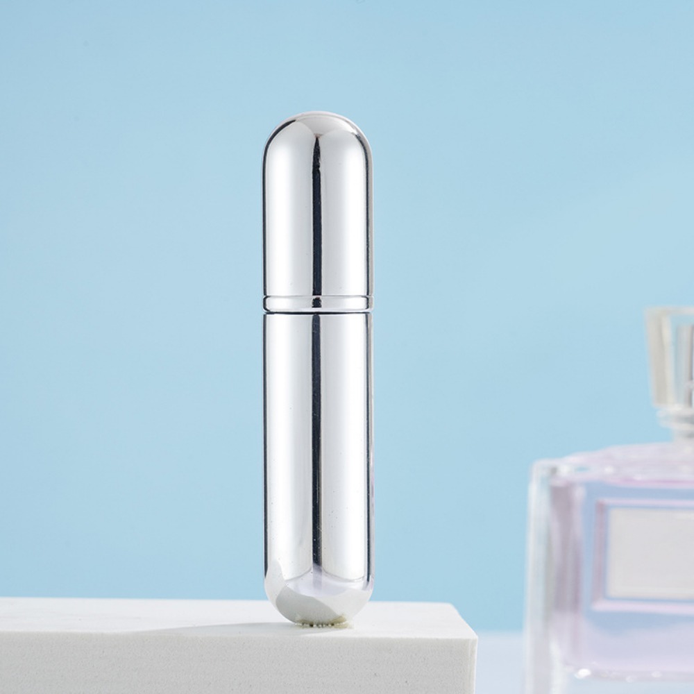 5ml draagbare mini parfumflesjes van glas, reisverstuiver van aluminium, lege metalen parfumverstuiver