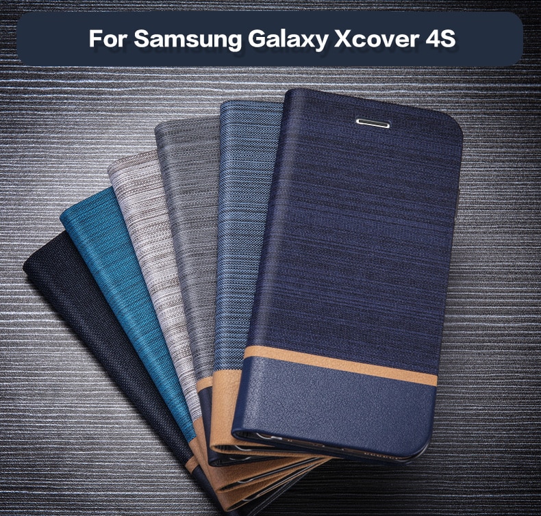 etui z portfela ze skóry Pu robić Samsung galaktyka Xcover 4S etui na telefon biznesowy odwróć etui na książki miękka Tpu silikonowa tylna okładka