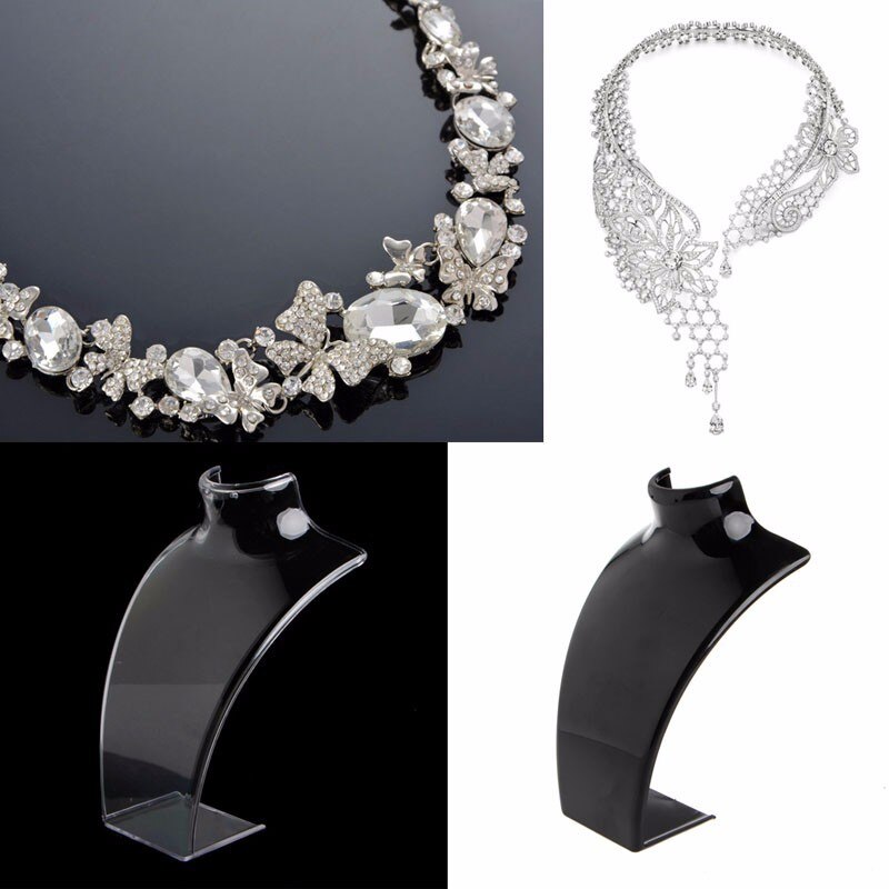 Maniquíes abstractos de mujer de 3 piezas maniquíes joyería femenina COLLAR COLGANTE espectáculo decorar estante de exhibición de la joyería transparente