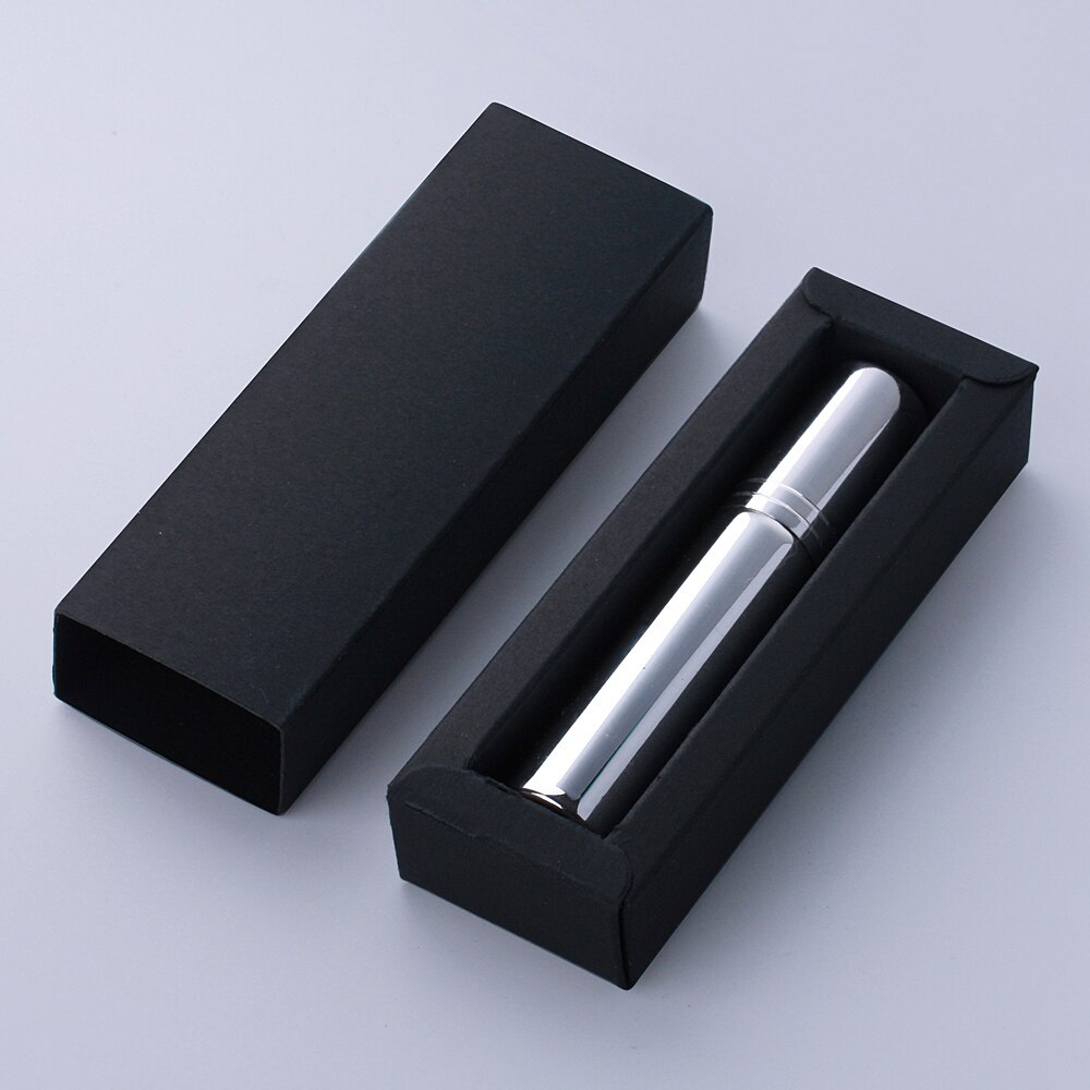 Parfum Fles 10Ml Met Verpakking Doos Goud Zilver Zwart Glazen Spuitfles Sample Clear Glazen Flesjes Draagbare Parfums Verstuiver