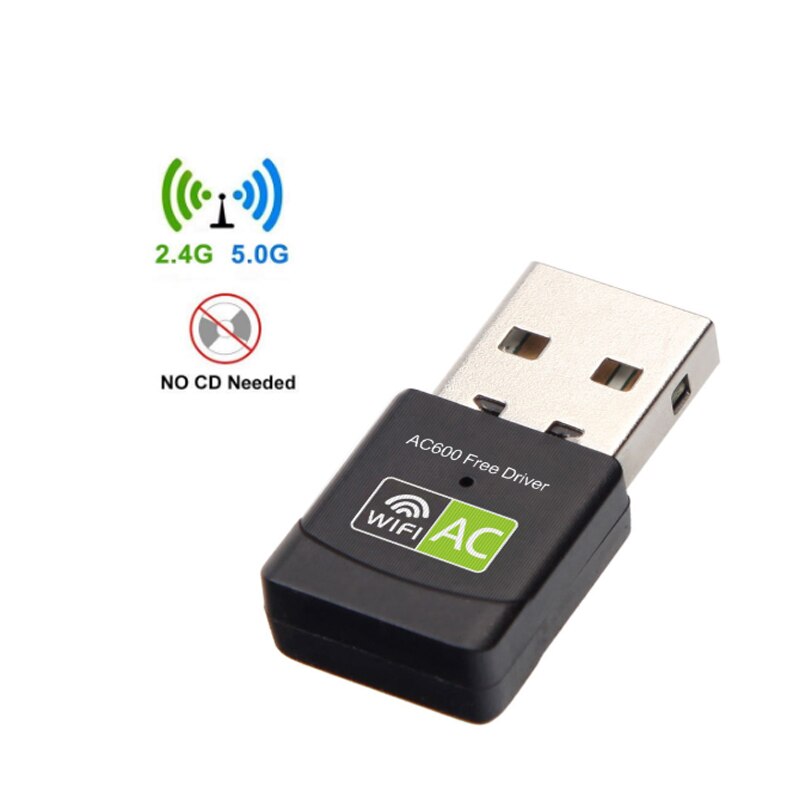 Free Driver USB Wifi Adapter 600Mbps Wi Fi Adapter 5ghz Antenna USB Ethernet PC Wi-Fi Adapter Lan Wifi Dongle AC Wifi Receiver