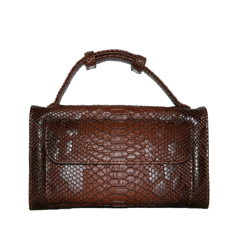 neue Stil Europa Und Amerika extra große Nein. Schlangenhaut Schulter FRAUEN Tasche: braun