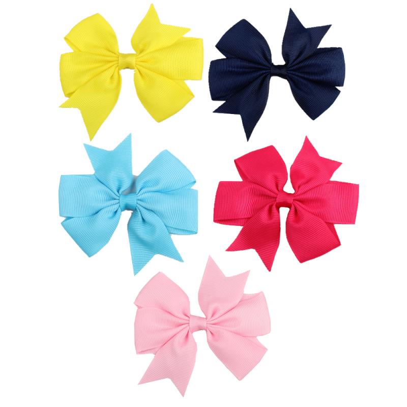 Pinzas para el pelo de goma de pelo con lazo para niña, 1/5 Uds., pinzas para el pelo de para niña pequeña, accesorios para la cabeza para niña: 5pcs