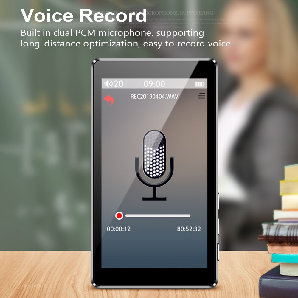 RUIZU D20 3" Full Touch Screen MP3 Player 8GB Music Player With FM Radio Video Player E-book Player MP3 With Built-in Speaker