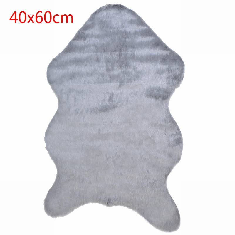 Tapis fourrure artificielle en peau de mouton | Tapis poilu de salon et de chambre à coucher, fourrure de peau, tapis de surface uni et pelucheux, tapis Faux lavable pour chambre à coucher: A-7 40x60cm