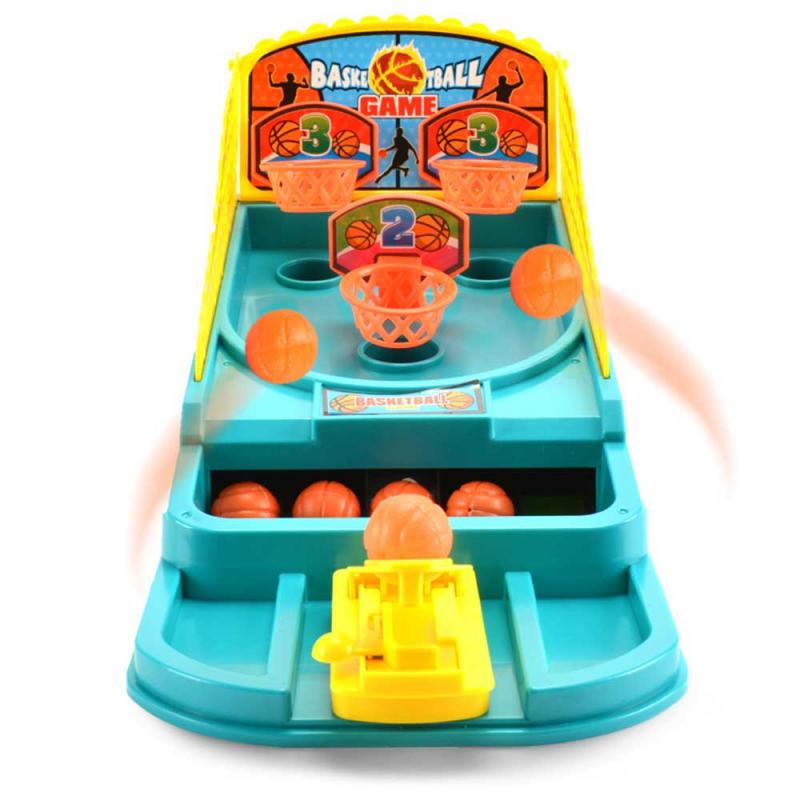 Indoor Plastic Basketball Backboard Hoop Double Player Finger Ejection Basketball Box Mini Toys Ball Board Game For Boys Kids