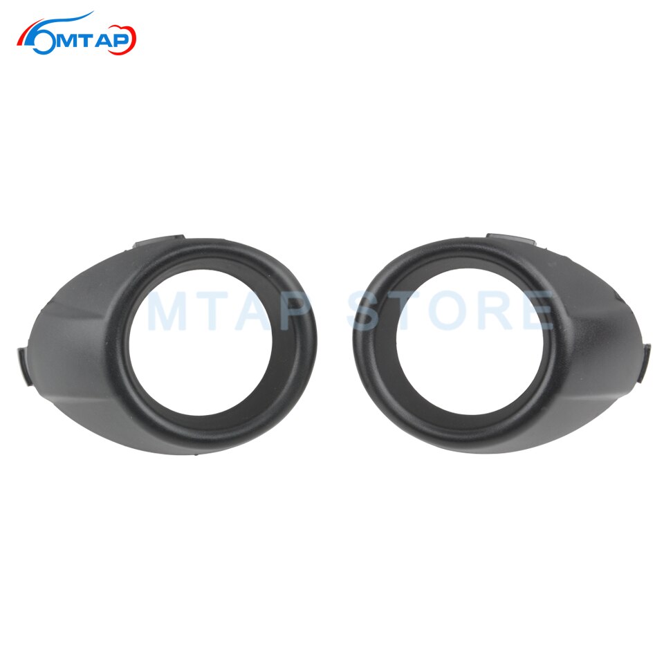 MTAP Black Front Fog Lamp Cover Trim Garnish For Ford For Fiesta 211 Front Bumper Foglight Cover Hood