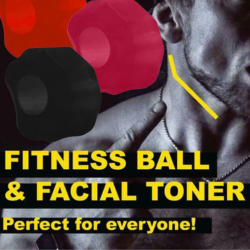 Silikon käktränare ansiktsmuskel tugga form enhet fitness boll hals ansiktslyftning träning boll käk muskel träningsutrustning