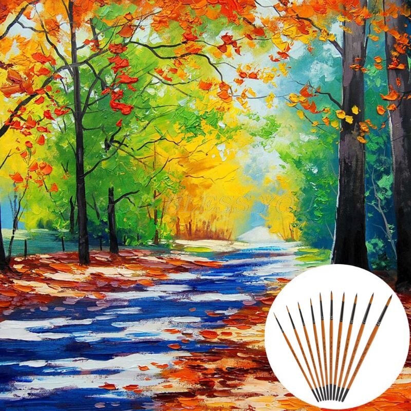 Bolígrafo muy fino pintado a mano, suministros de arte, punta de punto de dibujo, pincel de Nylon para acuarela, pintura al óleo de acrílico, artesanía,