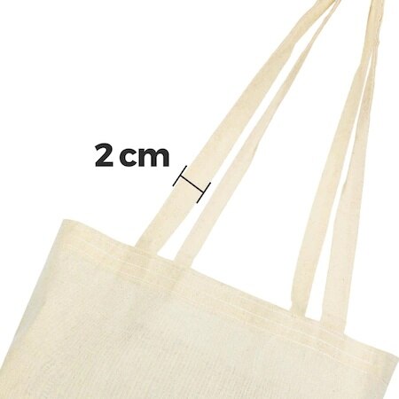 Milieuvriendelijke, niet-bedrukte boodschappentas van ruwe stof | 35 x 40cm (10 stuks ) 100%  katoen (voor een schonere wereld)