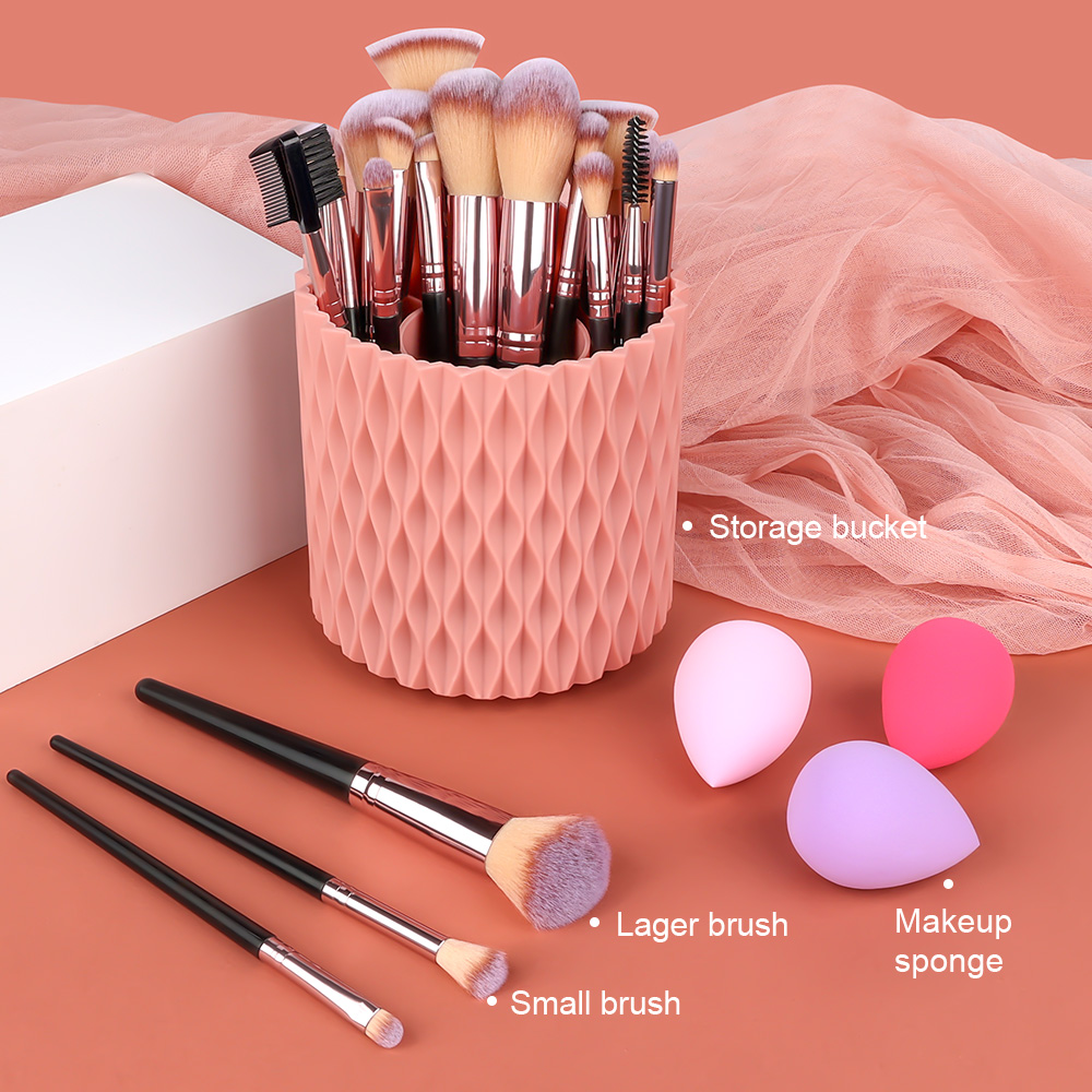 Juego de brochas de maquillaje para mujer, 3-20 piezas, base, sombra de ojos, colorete, resaltador, corrector, herramienta de belleza femenina, esponjas de belleza, esponjas para pulgar