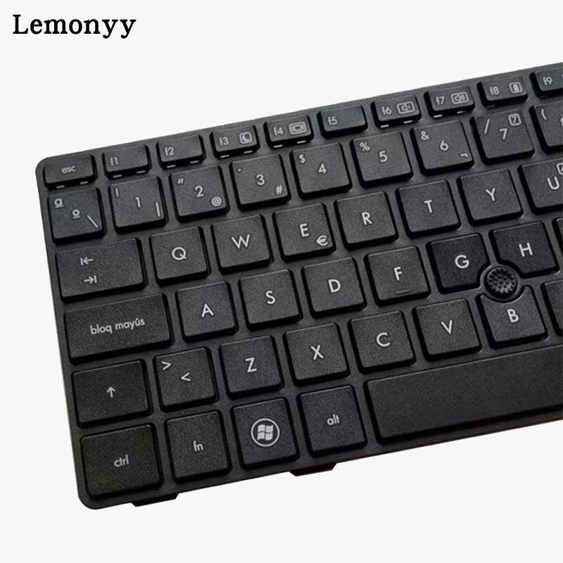 Teclado español para portátil HP EliteBook 8470B, 8470P, 8470, 8460, 8460p, 8460w, ProBook 6460, 6460b, 6470, con marco/palo de punto,