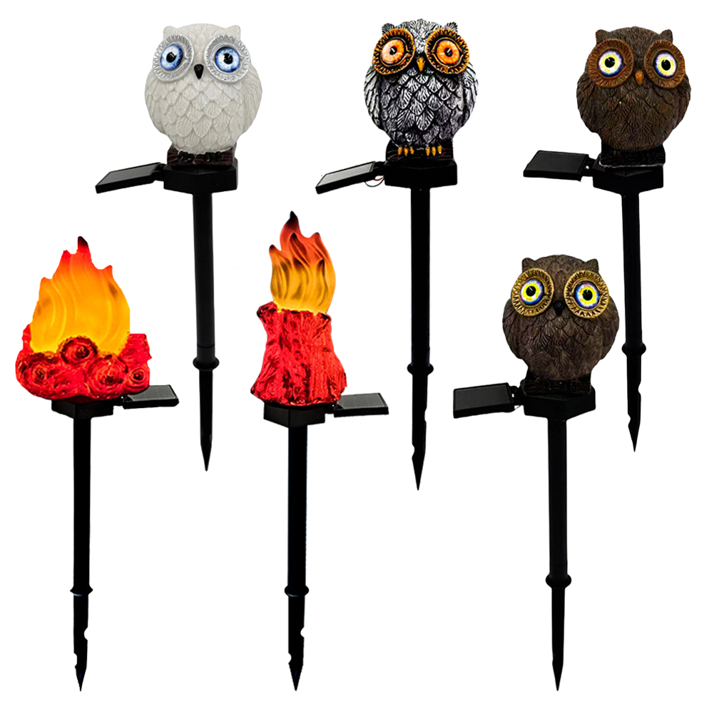 Halloween uil tuinlamp op zonne-energie, waterdicht, uilenlamp op zonne-energie voor tuin, terras, erf, gazon en pad.
