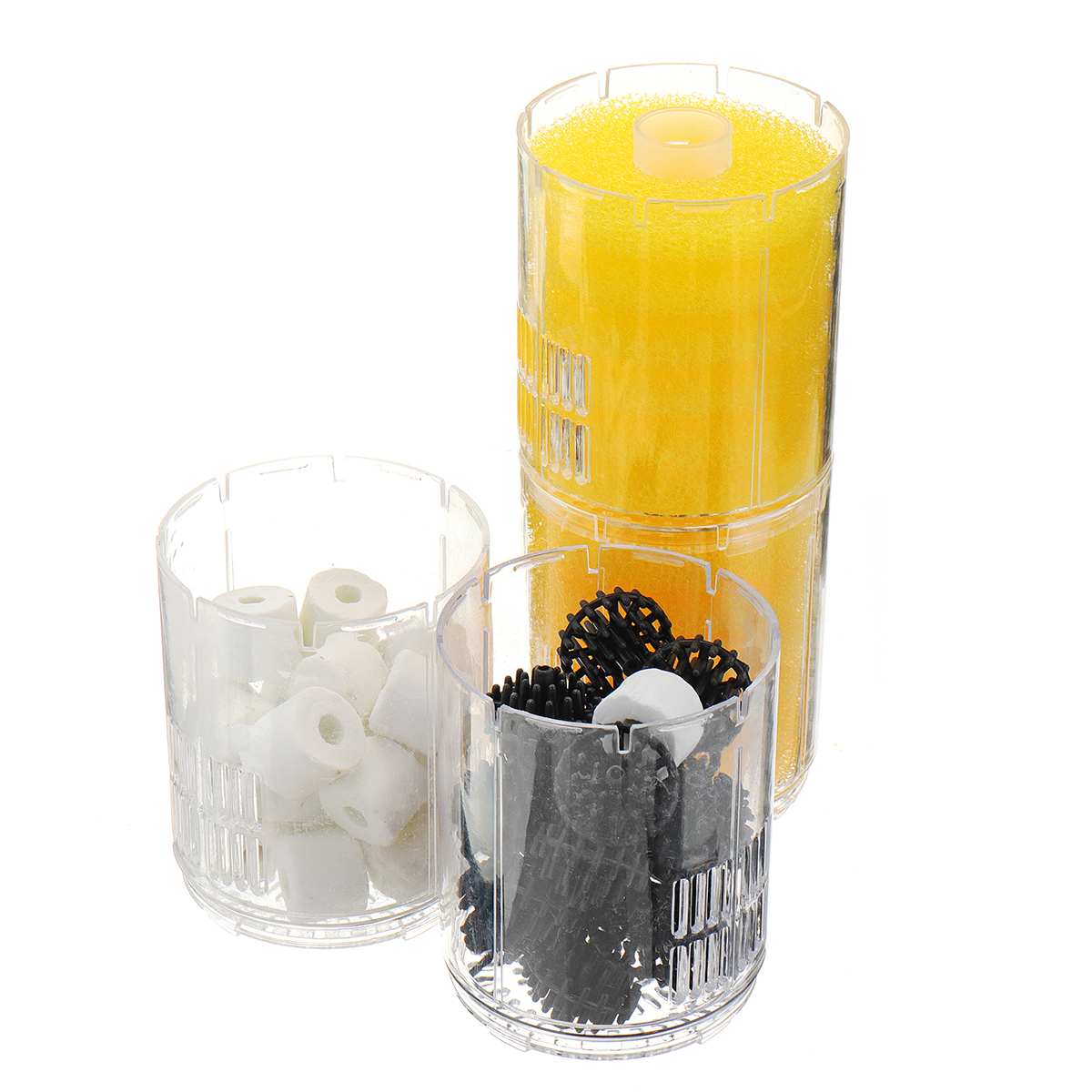 3 in 1 Mini Aquarium Filter Fish Tank Internal Filter 4 Layers Fish Tank Submersible Water Pump Air Oxygen Increase