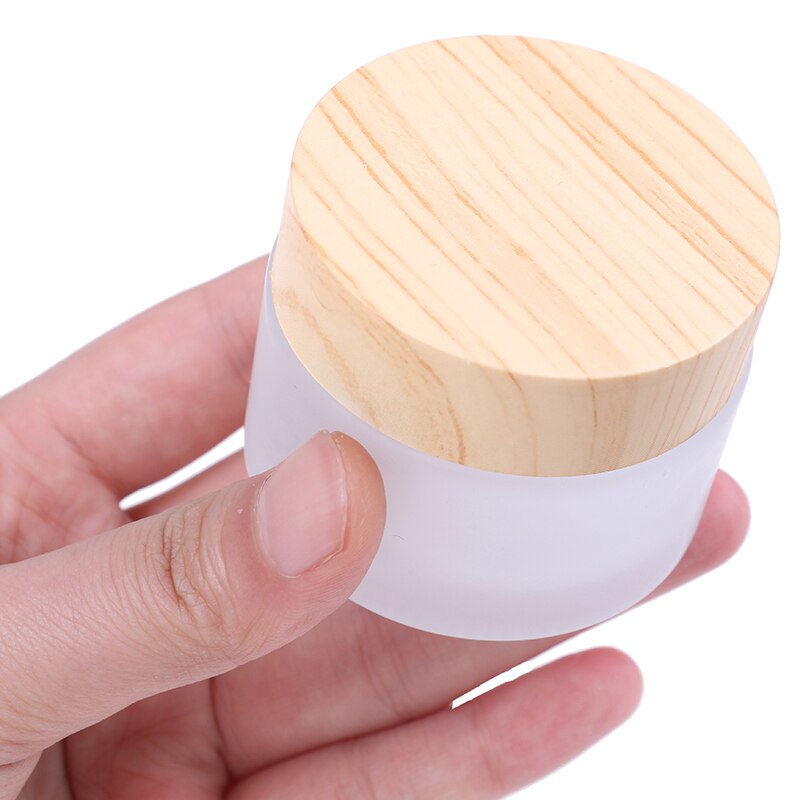5g 10g 15g 30g 50g frostat glas tomma burkar för kräm make-up hudvårdsbehållare påfyllningsbara flaskor kosmetisk förpackning