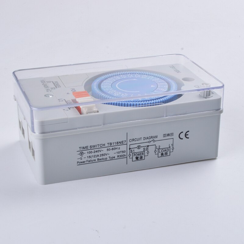TB118N Mechanical Timer Switch Mini Mechanical Timer Relay Mechanical Timer Switch 230V 60Hz 24 Hours Mechanical Timer Switch
