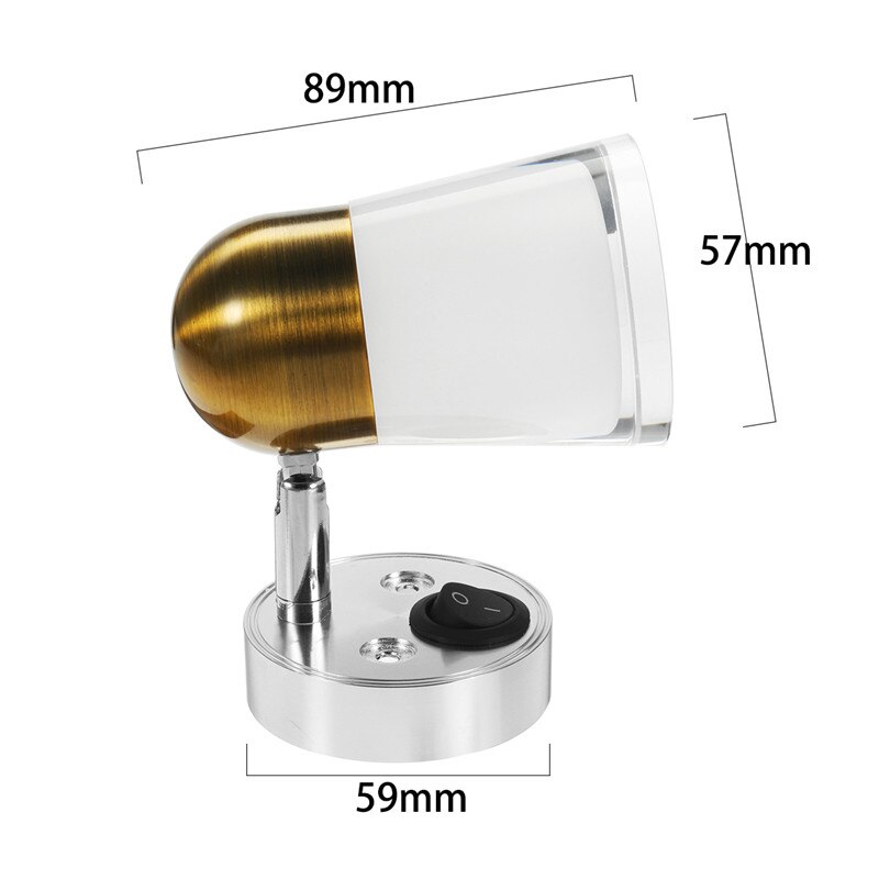 12V LED Downlight 3W Round Recessed Lamp Led Bulb Bedroom Kitchen Indoor LED Spot Lighting Camper Caravan RV Lamp