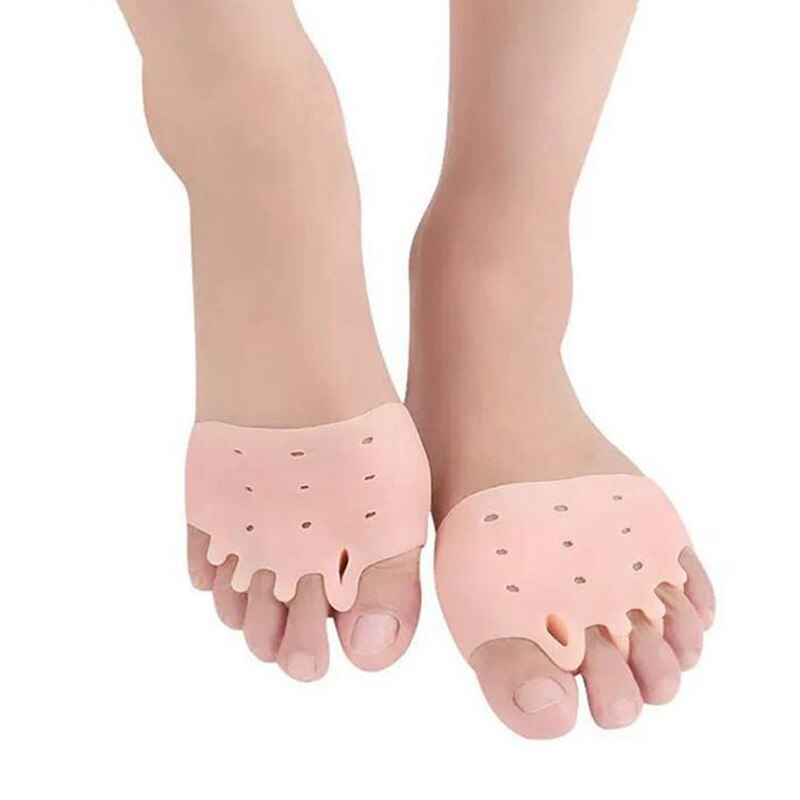 1 par knyst-tå-separator-korrektor hallux valgus rettetang kjeveortopedisk tåbøyler silikon-tå-fotdekselpleieverktøy