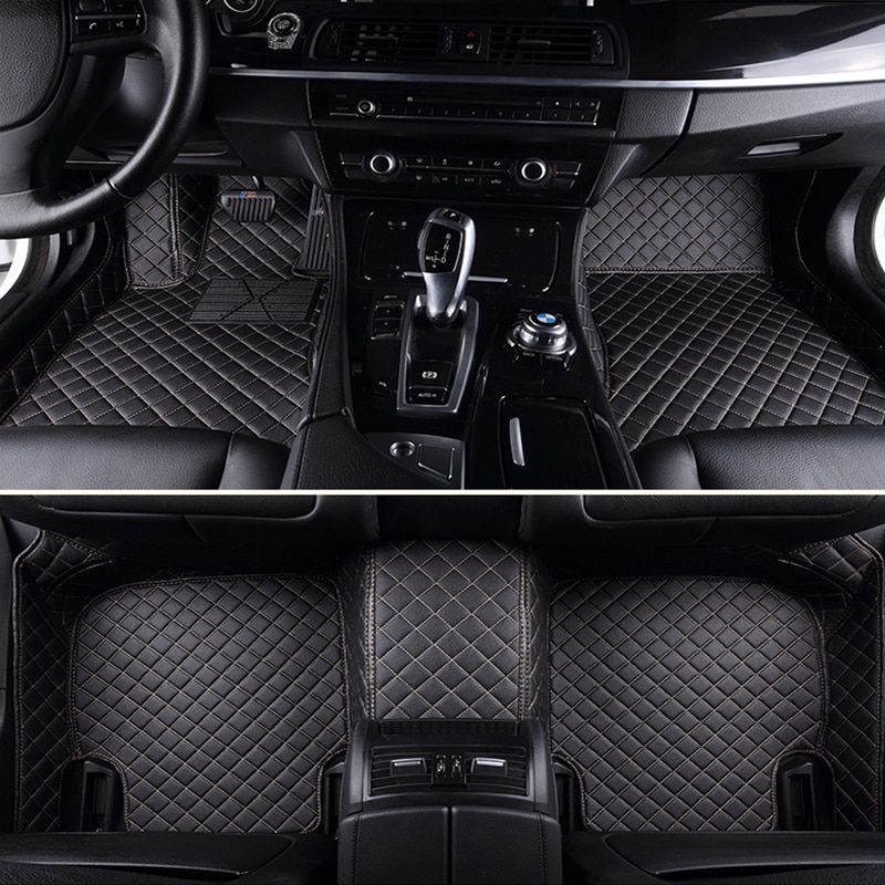 Custom Auto Vloermatten Voor Ford Escort Fiesta Mondeo Focus Fiesta Edge Explorer Stier S-MAX F150 Everest Mustang Accessoires