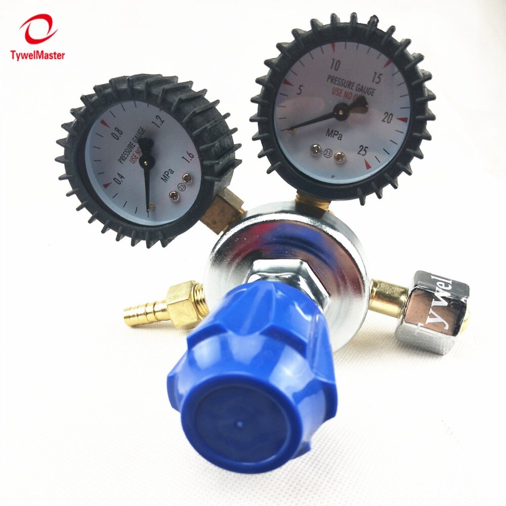 CO2 Regulator G5/8 Inlet Dual Gauge Carbon Dioxide Gas Flowmeter Welding Cutting Pressure Gas Regulator