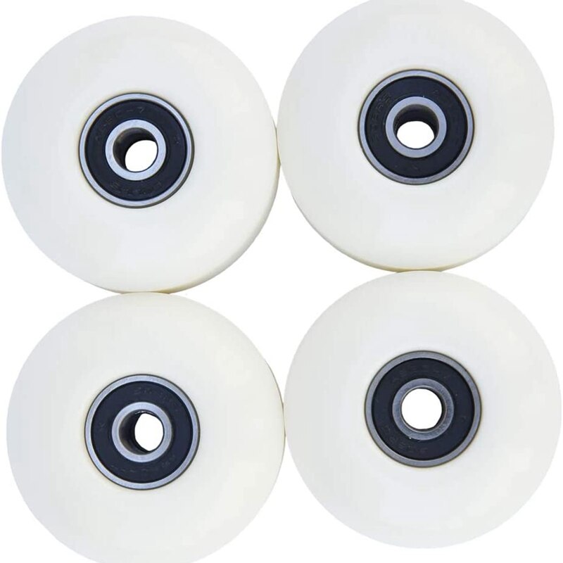 Skateboard Wielen Met Lagers 52X30Mm Straat Pu Wielen Skateboard Onderdelen Cruiser Longboard Wielen (Set Van 4) wit