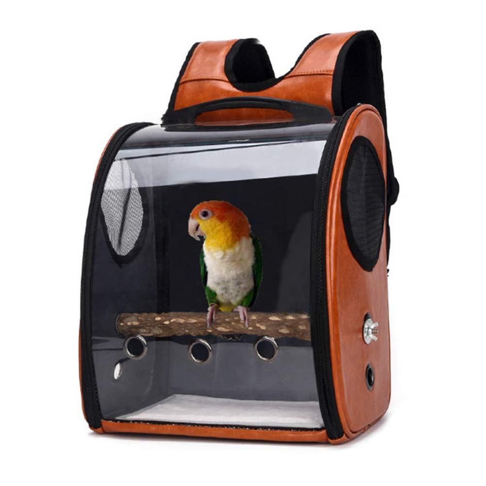 1PC Portable Transparent Breathable Travel Bag with Stand Space Capsule Backpack for Pet Parrot Bird Pet Parrot Accessories