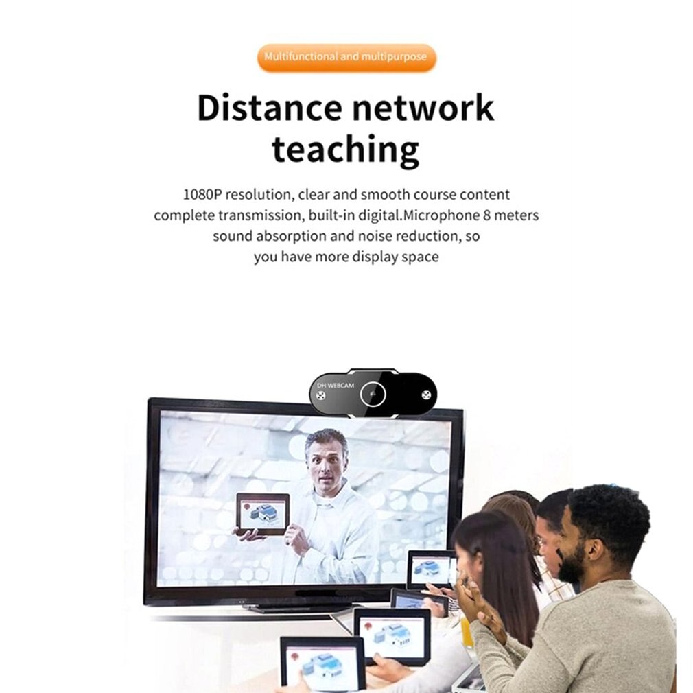 HD 1080P Webcam 2K Computer PC Web Camera with Microphone for Live Broadcast Video Calling Conference Workcamara web para pc