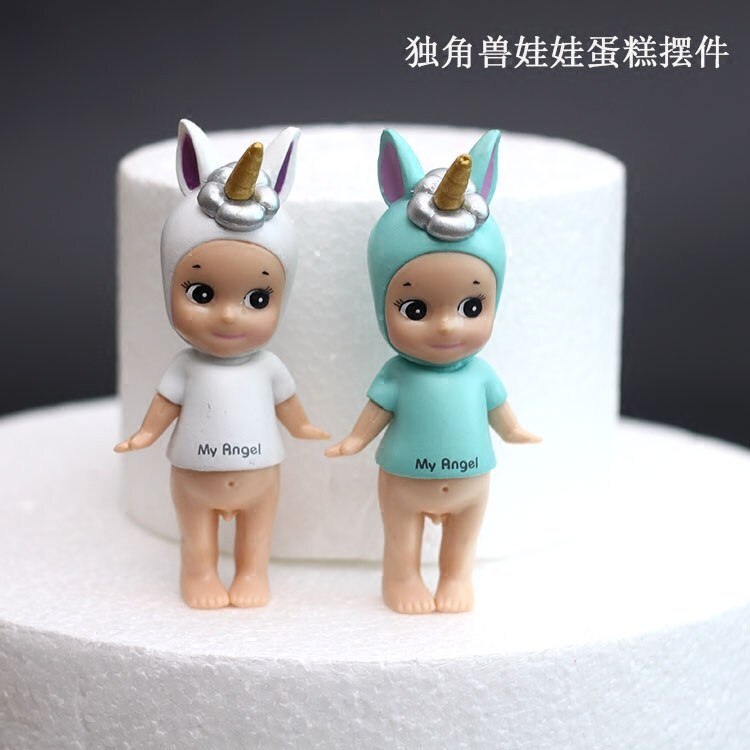 Décoration de gâteau licorne gâteau décoration de gâteau dessin animé licorne lapin bébé gâteau décoration Plug-in