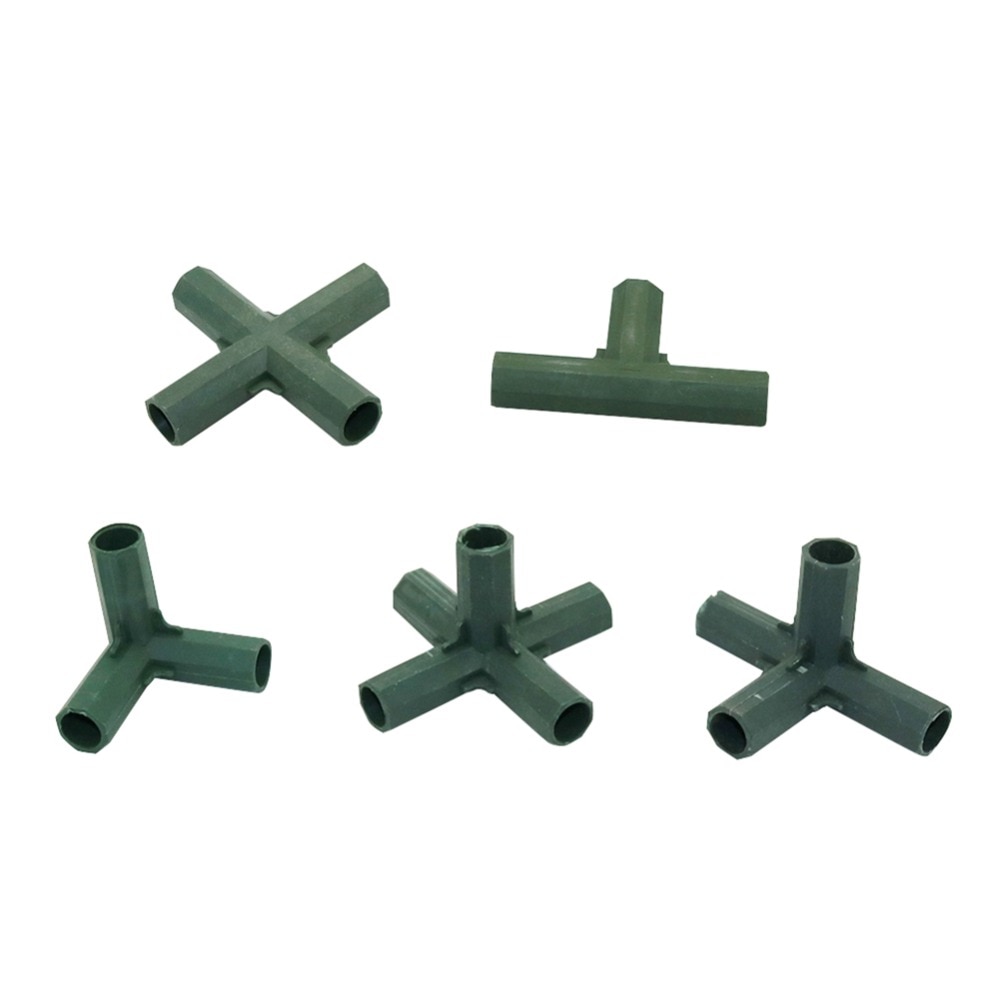 16Mm Plant Stakes Connectors 3-Weg, 4-Weg, 5-Way Vaste Joint Landbouw Klimmen Stakes Rand Hoek Connectoren 15 Pcs