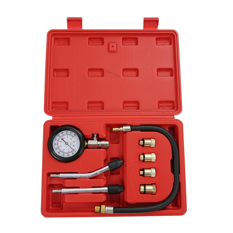 Gasoline Engine Compression Tester Car Petrol Gas Engine Cylinder Car Pressure Gauge Tester 0 - 300PSI / 0 - 2000kPa Adapter HWC