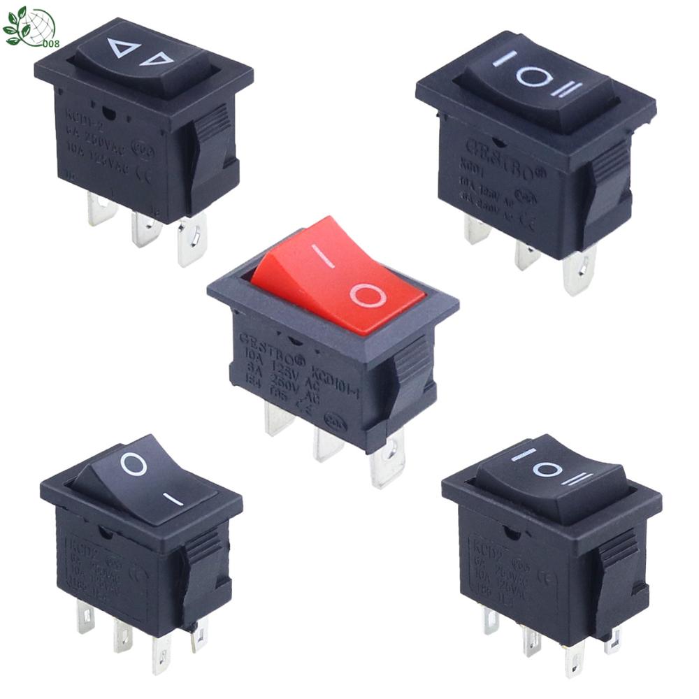 ! 1 Pcs Spdt Mini Black 3 Pin Rocker Switch Ac 6A/250V 10A/125V KCD1