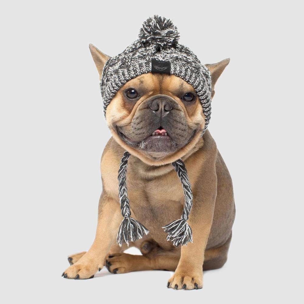 Winter Hond Hoed Mode Kerst Warm Bal Hoofddeksels Wollen Winddicht Hond Hoeden Puppy Hond Franse Bulldog Pug Hond Accessoires