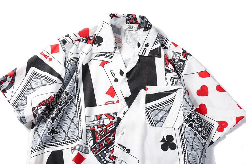 Chemise hawaïenne Streetwear hommes Hip Hop chemises Graffiti imprimer Harajuku plage chemise été décontracté chemise hauts à manches courtes HH188