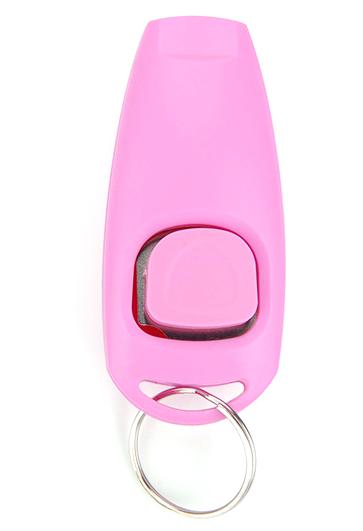 Perro silbato Collier Anti Aboiement perro entrenamiento Clicker juguete mascota Anti perro ladrando perros de entrenamiento dejar de ladrar mascota Clicker entrenamiento: Rosa