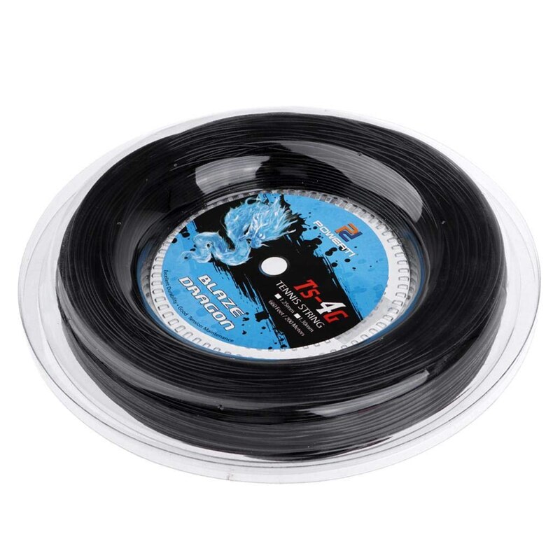 Powerti tennissnaar 4g polyester trainingsracket snaar 200m rol gym sport (1.25mm)