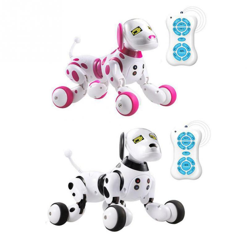 Juguete electrónico para mascotas, juguete inalámbrico para de cumpleaños, canta baile, Perro Robot inteligente RC, educativo, interactivo, Led