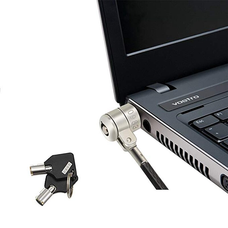 Anti-Theft Notebook Laptop PC Computer Desk Key Security Lock Chain Cable With 2 Keys Laptop Cable Lock