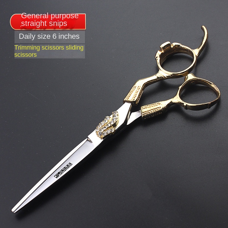 Vintage Hairdressing Scissors 6 Inch 7 Inch Hairstylist Special Flat Scissors Dental Scissors Combination Haircutting Sets: WHITE